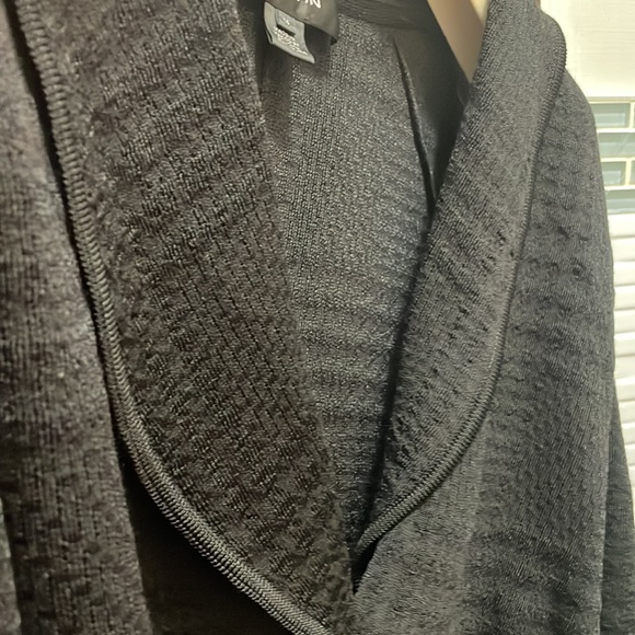 ST JOHN black knit blazer wool blend size 14 - Picture 8 of 10